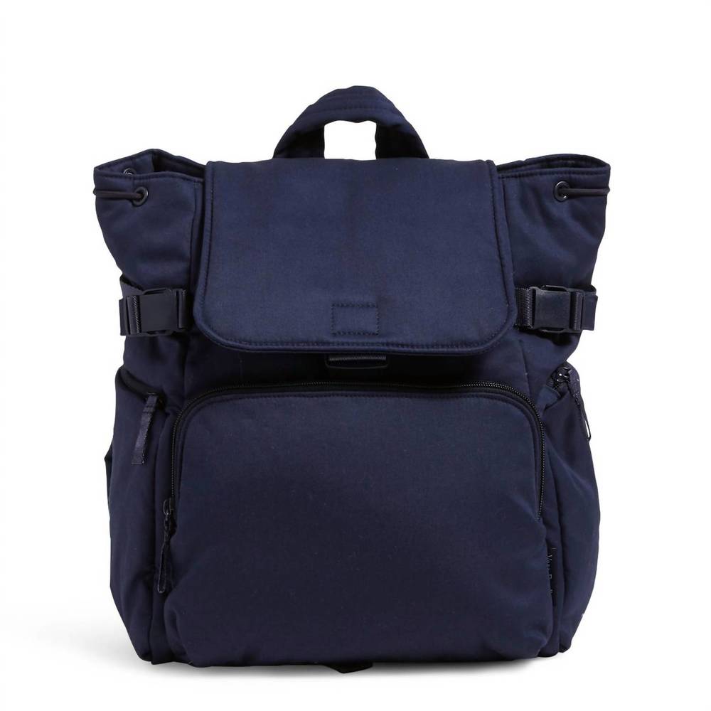 NEW VERA BRADLEY utility backpack recycled cotton in classic navy